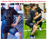 Ropa Interior Deportiva Negra EMS Compatible con MIHA Bodytec, Capa Base de Lyocell
