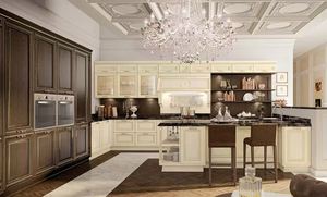 ตู้ครัวสีขาวไม้เนื้อแข็งตู้ครัวโบราณ - Product Image 3