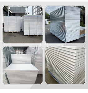 Chất lượng cao EPS Sandwich Panel xây dựng cách nhiệt tấm cho nhà tiền chế 50mm tráng lửa đánh giá bên ngoài tường mái - Product Image 6