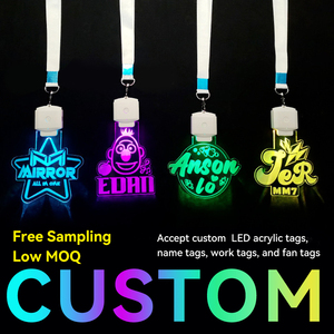Vente en gros de porte-clés lumineux en plastique acrylique LED personnalisés, dessin animé, lumière nocturne, impression UV, design personnalisé, utilisation promotionnelle - Product Image 4