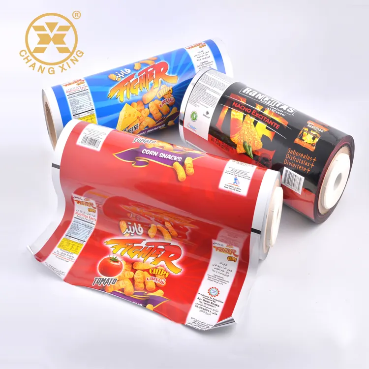 Nhà Máy Giá Bao Bì Cổ Phiếu Cuộn Nhiều Lớp Lá Nhựa Bao Bì Phim Cuộn Cho Khoai Tây Chiên/Snack/Thanh