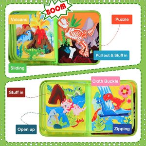 Montessori dinosauro occupato libro con varie attività per ragazzi ragazze bambini 1-3 - Product Image 4