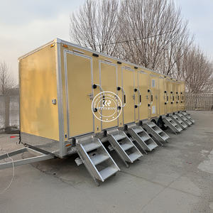 Factory Price TUNE White Color 2 Stall Movable Luxury <b>Toilets</b> Trailer <b>Portable</b> <b>Toilet</b> for Events - Product Image 1