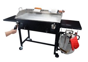 Parrilla de Gas Plegable de Alta Resistencia con 2 Quemadores y Placa Plana para Asar - Product Image 3