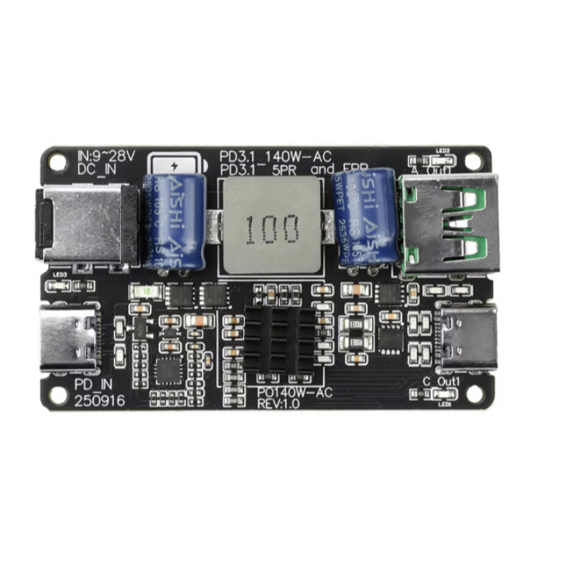 PD 140W Fast Charging Module High-power DC Buck Dual Port Charging Module Type C USB Step-Down Converter PD3.1 QC3.0 QC4 QC4+
