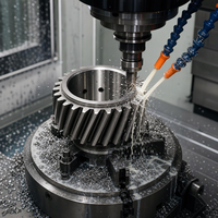 Engrenage de transmission hélicoïdale GGG50 en fonte ductile, usiné avec précision sur CNC
