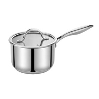 304 #   Ensemble de casseroles en acier inoxydable comprenant une casserole de 18 cm + une marmite de 20 cm/24 cm |   Poêle à frire de 24 cm à trois plis + base à induction à 5 plis