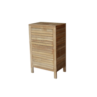 Meuble de salon moderne en teck et rotin avec quatre tiroirs spacieux, 4 compartiments, meubles de maison, rangement élégant, origine Indonésie