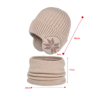 Thời Trang Trẻ Em Mùa Đông Beanie Hat Với 3D Thêu Tay Vẽ Dễ Thương Dot Bow Ngụy Trang Ấm Áp Dệt Kim Tai Flap Cap Cho Du Lịch - Product Image 3