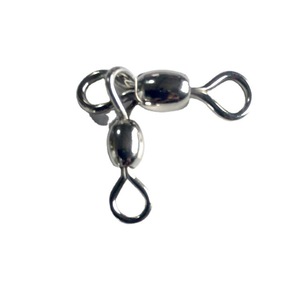 Émerillon de pêche en acier inoxydable à 3 voies, connecteur croisé robuste, <span class=keywords><strong>triple</strong></span> émerillon avec 11 tailles pour l'eau salée - Product Image 1