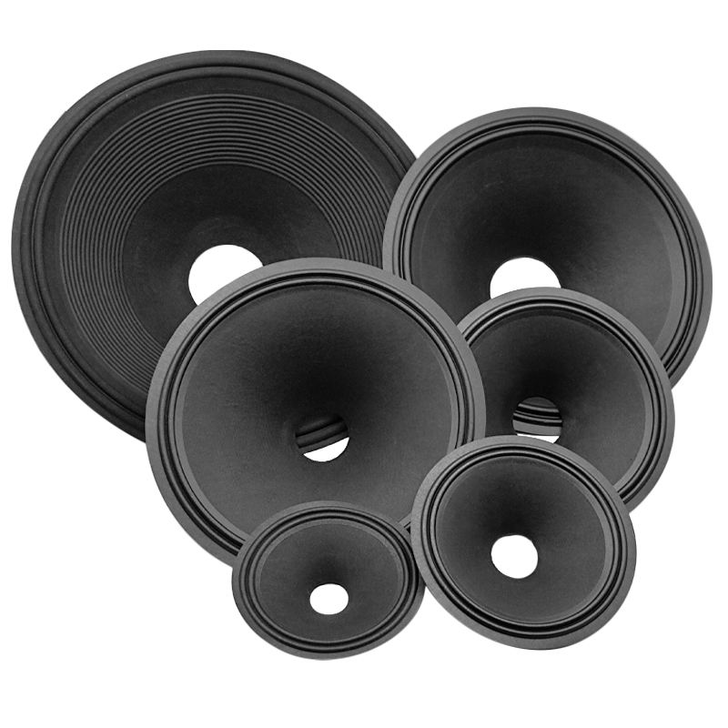 OEM 8 "10" 18 "21" Профессиональный сабвуфер, бумажный динамик, Конусный, с тканевым краем, 12, 15 дюймов, бумажные конусы для динамика