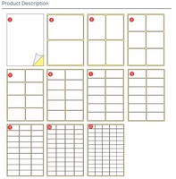 Étiquettes A4 prédécoupées autocollantes en papier 8,5x11 pouces pour imprimante jet d'encre, feuilles d'étiquettes d'expédition