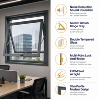 Fenêtre à ouverture verticale sur mesure OEM, cadre fin, double vitrage trempé, NFRC CE AS2047, pour cuisine extérieure et appartement