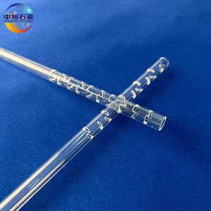 يمكن تخصيص درجة حرارة عالية ، عالية النقاء شفافة مع فتحات صغيرة بأحجام مختلفة. - Product Image 3