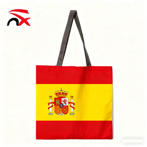 Suministro de bolsos de lona personalizados, asas largas, 35*40cm, algodón, EE. UU., Canadá, México, <span class=keywords><strong>España</strong></span>, bandera, <span class=keywords><strong>bolsa</strong></span> de mano para actividades - Product Image 4