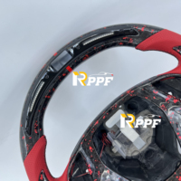 Volant en fibre de carbone forgé compatible avec Chevrolet Corvette C7 ZR1 Z06 2014-2019 avec LED