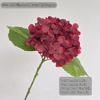 Bouquets d'hortensias artificiels HGA, grandes têtes en PU pour la décoration de jardin, de maison et les arches de mariage, ou comme guirlande florale.