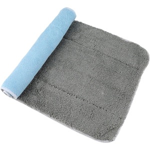 Thickened Coral Fleece <b>Flat</b> <b>Mop</b> Cloth 40x20Cm Double Sided Grey Rectangle Floor Cleaning Cloth Replacement For Hands Free <b>Mop</b> - Product Image 1