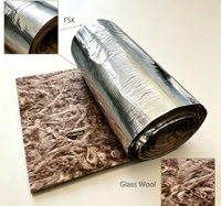 Couverture en laine de verre écologique marron non inflammable R11 conforme à la norme américaine UL 723 avec feuille d'aluminium pour l'isolation des toits et des murs des bâtiments métalliques