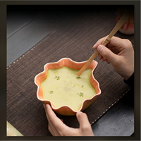 Kit de Cérémonie du Thé Matcha Japonais 8 Pièces en Forme de Fleur, Vente Chaude, Logo Personnalisé & Boîte Cadeau Disponibles, avec Tamis