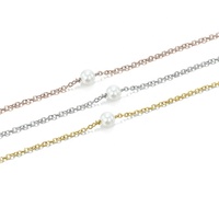 Bijoux minimalistes collier de perles en argent sterling 925