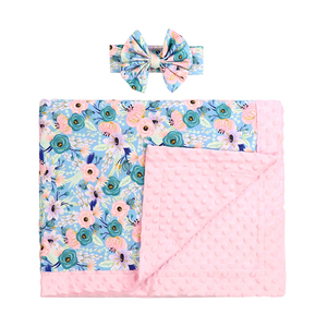 Couvertures d'emmaillotage pour bébé en mousseline de coton et polyester à double couche, imprimées sur mesure, avec bandeau, fabriquées en usine à Yiwu, Chine - Product Image 1