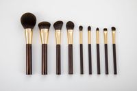 Kuas Makeup Sintetis Coklat Terlaris 9pcs Set Kuas Makeup Label Pribadi Kuas Make up