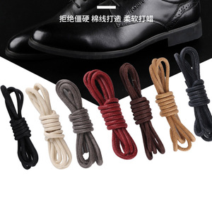 Lederschuhe Schnürsenkel Stiefel Freizeitschuhe Martin Boots Arbeitsstiefel Herren Damen Schwarz Weiß Braun Gewachstes Seil Rundes Dünnes Seil - Product Image 2