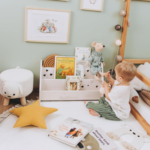 Estantería de Madera Montessori de 4 Niveles, Estantería para Libros Infantiles, Librería Abierta con Asa para Sala de Juegos - Product Image 5