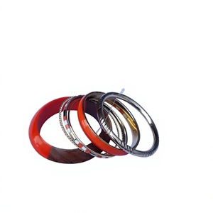 Ensemble de bracelets joncs en alliage plaqué or, élégants et tendance, style ethnique rose et métallique, pour femme, idéal pour un anniversaire - Product Image 3