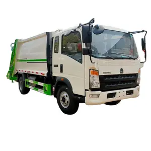 Sinotruk HOWO caminhões de sucata veículo de lixo comprimido 9 cbm caminhão compactador de lixo veículos de coleta de resíduos