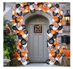 Halloween Balloons Black <b>Orange</b> White Balloons Spider Web Baby Shower Decoration Wedding Birthday Party - Product Image 3