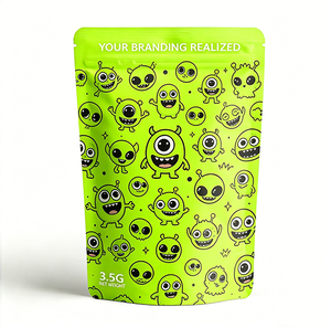 3.5g/7g/14g custom size logo, environmentally-friendly degradable zipper bag polyester film bag, suitable for food <b>packaging</b>. - Product Image 3