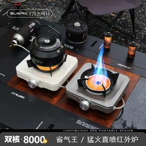 Réchaud de camping portable Buerk, gaz, blanc, coupe-vent, ébullition rapide 3-5 min - Product Image 4