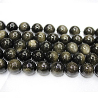 Vente en gros de pierres semi-précieuses naturelles les plus vendues, sphères d'obsidienne dorée de 4 à 12 mm, quantité en vrac