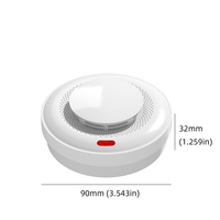 Détecteur de fumée intelligent Wi-Fi Tuya avec application autonome multifonctionnelle pour alarme incendie, en matériau PC, compatible télécommande Graffiti 433