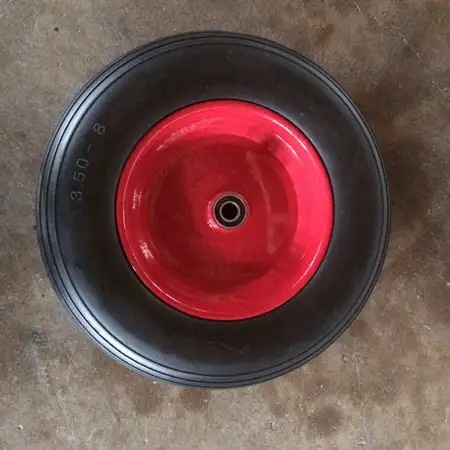 350x90 мм Красное металлическое колесо из пенополиуретана