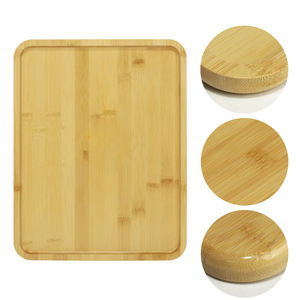 Bandeja de servicio de bambú FSC Café rectangular minimalista natural, té, comida, bebidas, almacenamiento, decoración <span class=keywords><strong>para</strong></span> el hogar, cocina, baño - Product Image 4