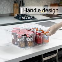 Meilleures ventes : 6 bacs de rangement en plastique, 2 tailles, transparents, pour l'organisation et le rangement de la cuisine et du garde-manger