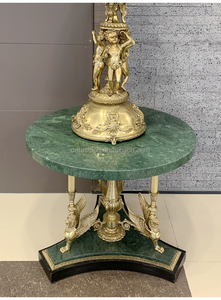 OE-FASHION Boutique italiano <span class=keywords><strong>barocco</strong></span> <span class=keywords><strong>tavolo</strong></span> interamente in rame ottone marmo 80cm Lobby <span class=keywords><strong>tavolo</strong></span> <span class=keywords><strong>rotondo</strong></span> - Product Image 3