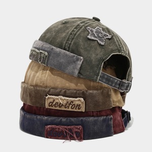 Chapeau camouflage tendance pour hommes et femmes, chapeau hip-hop à cinq branches, chapeau en peau de melon sans visière, chapeau décontracté - Product Image 6
