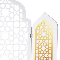 Décoration Murale Islamique Bestseller Nouvelle Collection : Silhouette de Mosquée en Bois Peint – Cadeau Idéal Ramadan pour la Maison