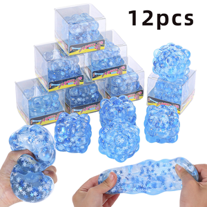 Pelota Antiestrés de Azúcar de Malta con Forma de Cubo de Hielo - Juguete de Compresión de Ascenso Lento para Calmar la Ansiedad en la Oficina, Recuerdos de Fiesta y Alivio del Estrés - Product Image 2