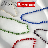 Collier en acier inoxydable plaqué or eManco, 10 pièces, avec pierres de naissance en cristal, collier à perles colorées pour femmes, cadeau d'anniversaire