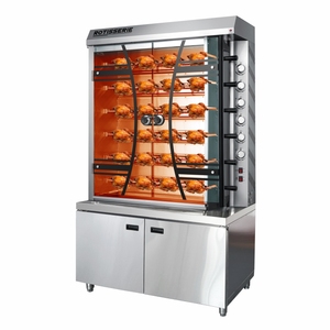 Grill électrique rotatif commercial en acier inoxydable à 4/6/8 broches, machine à rôtir le <span class=keywords><strong>poulet</strong></span> au gaz pour hôtel, <span class=keywords><strong>four</strong></span> à rôtisserie pour <span class=keywords><strong>poulet</strong></span> - Product Image 2