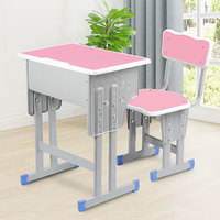 Ensemble Bureau et Chaise Réglables pour École Primaire et Maternelle - Bureau et Chaise de Classe à Hauteur Réglable