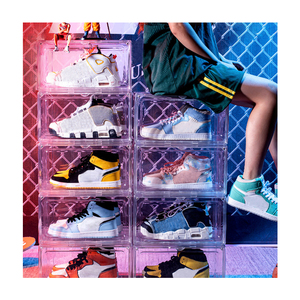 top amazon plastic sneaker stackable shoe storage boxes transparent clear shoe box pull out shoe box