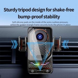 Cargador Inalámbrico para Auto JEDI <span class=keywords><strong>de</strong></span> 15W con Sujeción Automática, Sensor Inteligente y Luz RGB - Product Image 5