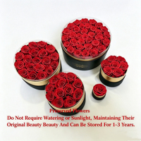 Boîte de roses éternelles effet naturel, prix usine de gros - Longue durée (3-5 ans), respectueuses de l'environnement, livraison rapide pour Noël
