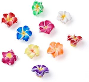 Boucles d'oreilles hawaïennes Plumeria gouttes de fleurs tropicales <span class=keywords><strong>Rubra</strong></span> avec zircon cubique bijoux Luau légers pour la fête - Product Image 2